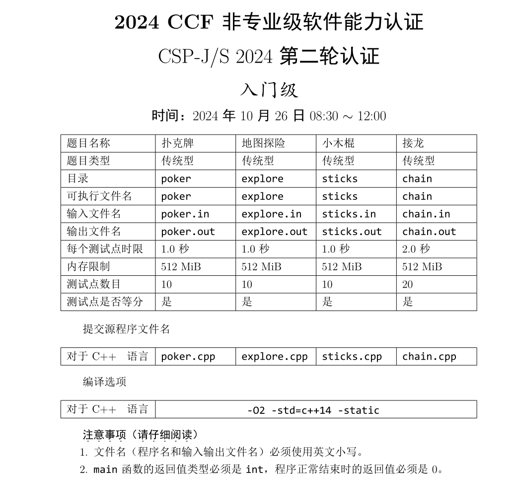 2024年CSP-J第二輪真題下載_http://www.hzuhtyz.cn_信息學奧賽_第1張